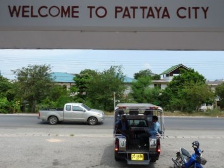 Welcome to Pattaya at the Pattaya Railway station