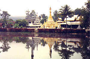 Shan temple in Mae Hong Sorn, Mae Hong Sorn Province, Northern Thailand.