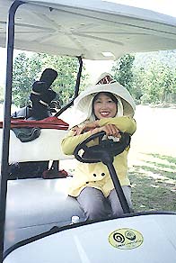 Smiling caddie at Chiang Mai-Lamphun Golf Club