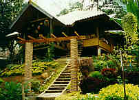 Restaurant of the Karen Guest House, Wawi Valley, Mae
    Suai, Chiangrai Province, Northern Thailand  (7.3 K)