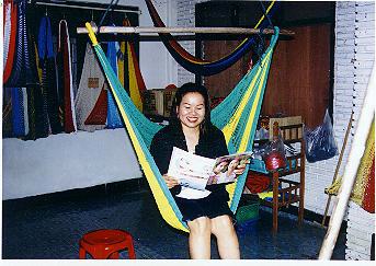 Sitting Hammock handmade by hilltribes in Thailand
