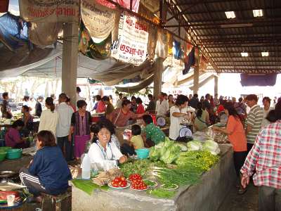 Quartiermarkt Bannamlat Chiangrai, Februar 2004