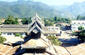 Viharn Thai Yai Style, Wat Mae Hong Sorn, Mae Hong Sorn Province, North Thailand.